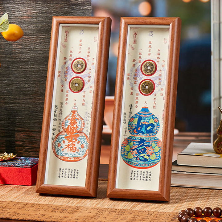 Buddha Stones福の字 ひょうたん 銅貨 フォトフレーム オーナメント ホームデコレーション - image 8