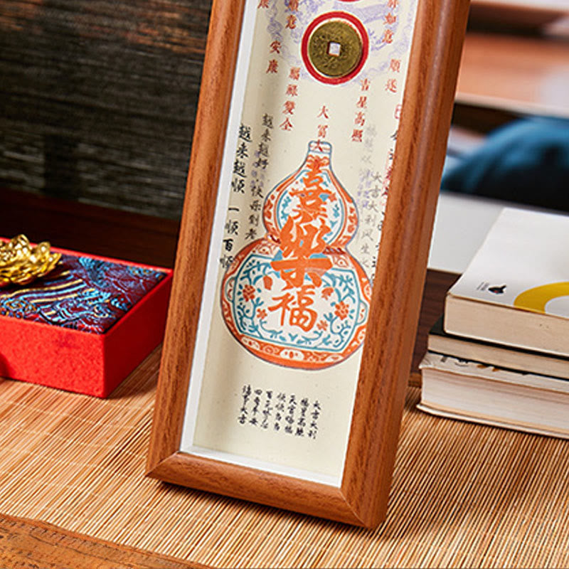 Buddha Stones福の字 ひょうたん 銅貨 フォトフレーム オーナメント ホームデコレーション - image 2