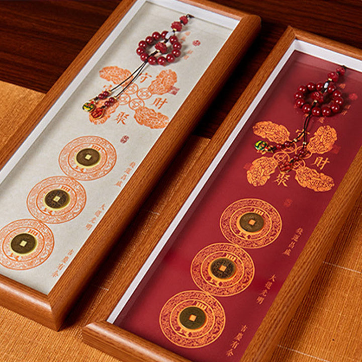 Buddha Stones銅貨 辰砂幸運繁栄を引き寄せる良縁祈願フォトフレーム オーナメント ホームデコレーション - image 6