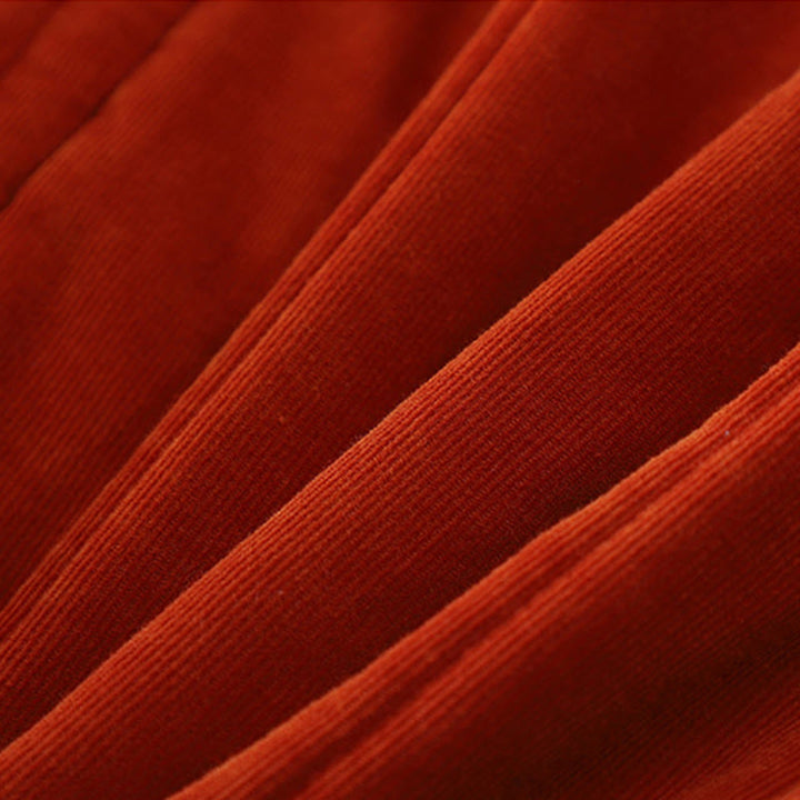 Buddha Stones冬用 フロッグボタン ポリエステル 長袖 コーデュロイ レディース ジャケット  - image 8