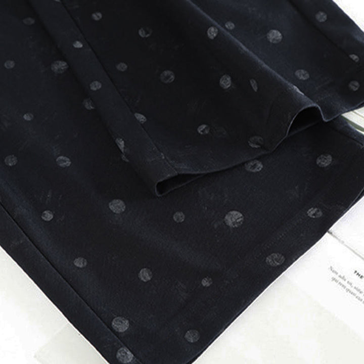 Buddha Stonesカジュアル ホワイト ドット柄 ポリエステル レディース ワイドレッグパンツ ポケット付き - image 3