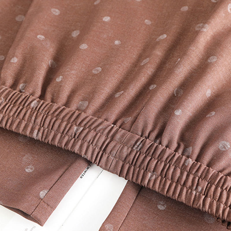 Buddha Stonesカジュアル ホワイト ドット柄 ポリエステル レディース ワイドレッグパンツ ポケット付き - image 7