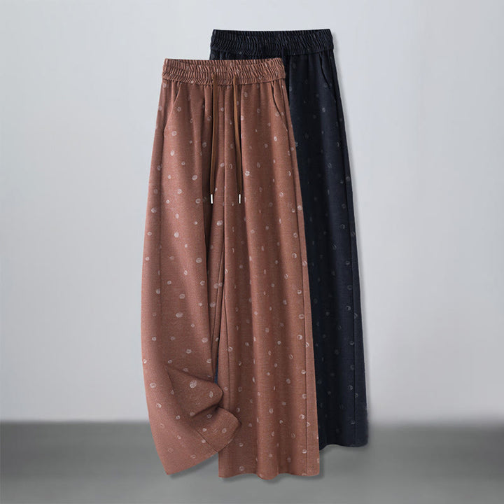 Buddha Stonesカジュアル ホワイト ドット柄 ポリエステル レディース ワイドレッグパンツ ポケット付き - image 13