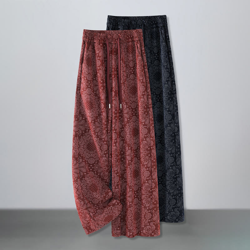 Buddha Stonesカジュアル 花柄 ポリエステル レディース ワイドレッグパンツ ポケット付き - image 13