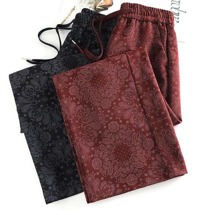 Buddha Stonesカジュアル 花柄 ポリエステル レディース ワイドレッグパンツ ポケット付き - image 14