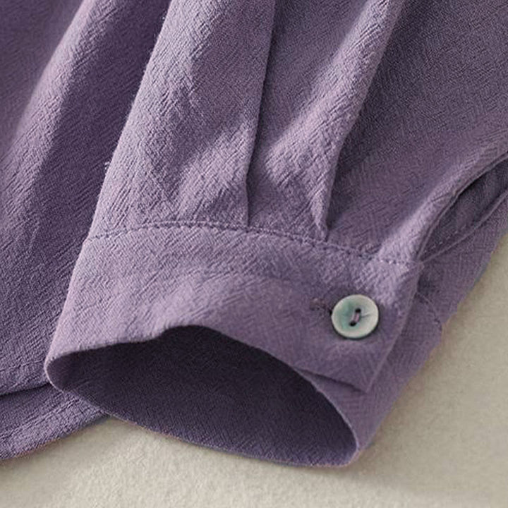 Buddha Stones秋 クルーカラー 長袖 レディース ポリエステル シャツ ポケット付き - image 9