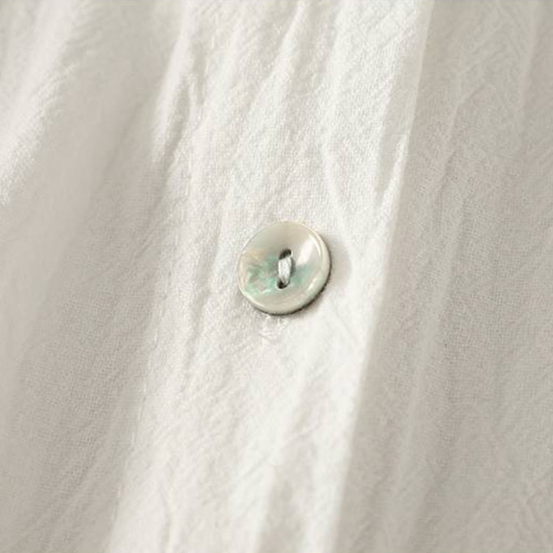 Buddha Stones秋 クルーカラー 長袖 レディース ポリエステル シャツ ポケット付き - image 16