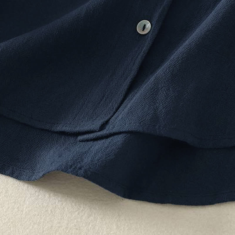 Buddha Stones秋 クルーカラー 長袖 レディース ポリエステル シャツ ポケット付き - image 4