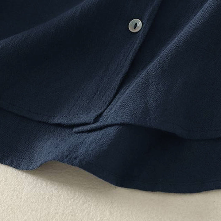 Buddha Stones秋 クルーカラー 長袖 レディース ポリエステル シャツ ポケット付き - image 4