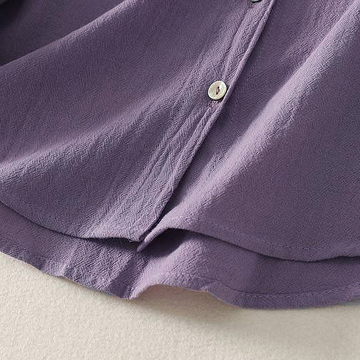 Buddha Stones秋 クルーカラー 長袖 レディース ポリエステル シャツ ポケット付き - image 8