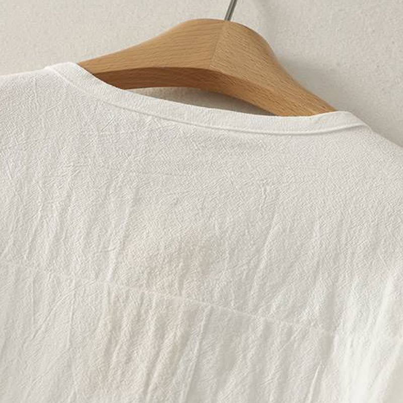 Buddha Stones秋 クルーカラー 長袖 レディース ポリエステル シャツ ポケット付き - image 14