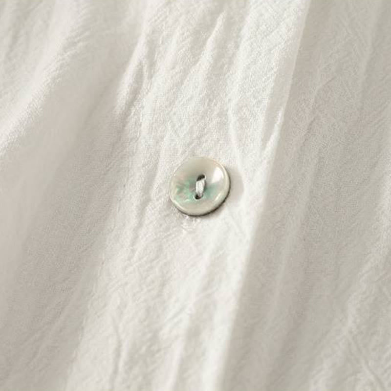 Buddha Stones秋 クルーカラー 長袖 レディース ポリエステル シャツ ポケット付き - image 21