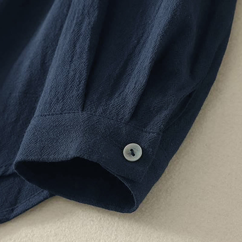 Buddha Stones秋 クルーカラー 長袖 レディース ポリエステル シャツ ポケット付き - image 3