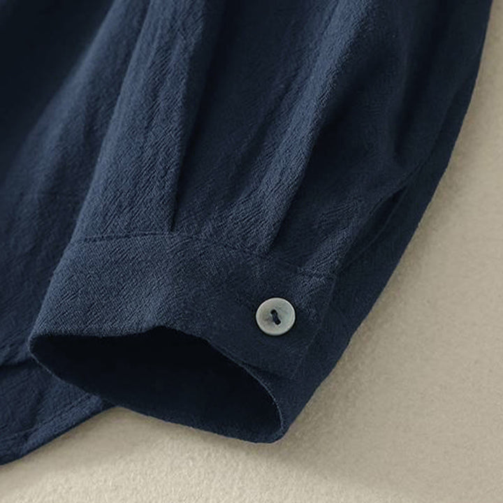 Buddha Stones秋 クルーカラー 長袖 レディース ポリエステル シャツ ポケット付き - image 3