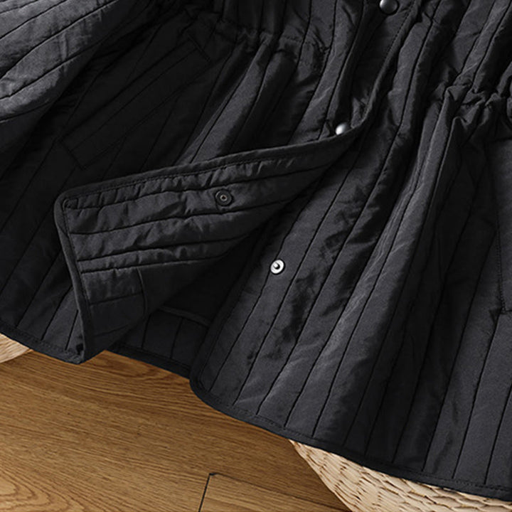 Buddha Stonesレディース 無地 クルーネック ドローストリングデザイン 長袖 コットンジャケット ポケット付き - image 7