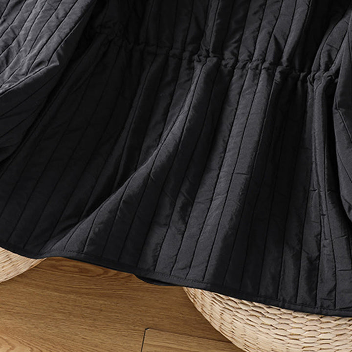 Buddha Stonesレディース 無地 クルーネック ドローストリングデザイン 長袖 コットンジャケット ポケット付き - image 8