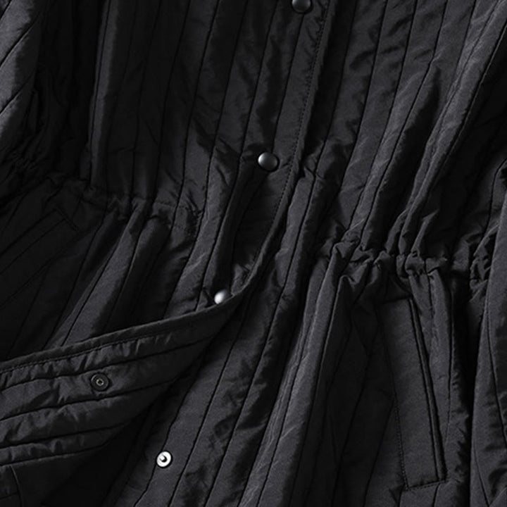 Buddha Stonesレディース 無地 クルーネック ドローストリングデザイン 長袖 コットンジャケット ポケット付き - image 6