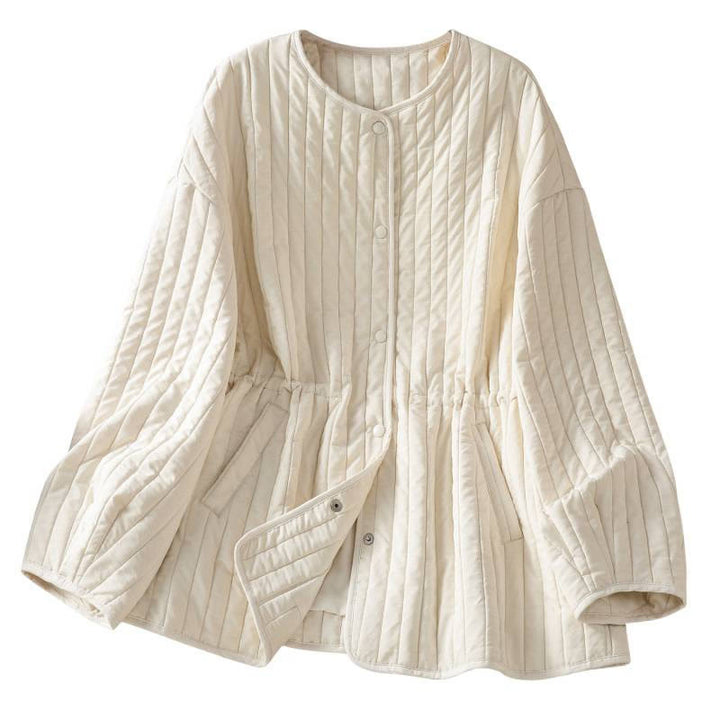 Buddha Stonesレディース 無地 クルーネック ドローストリングデザイン 長袖 コットンジャケット ポケット付き - image 22