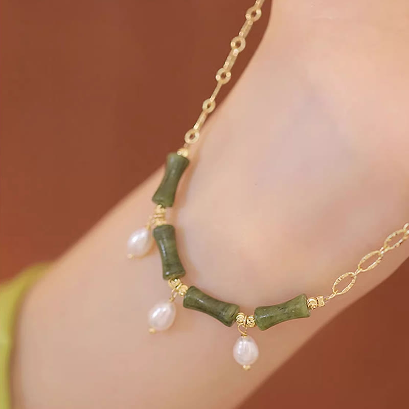 Buddha Stones天山翡翠 竹真珠 豊穣 富のネックレスペンダント - image 3