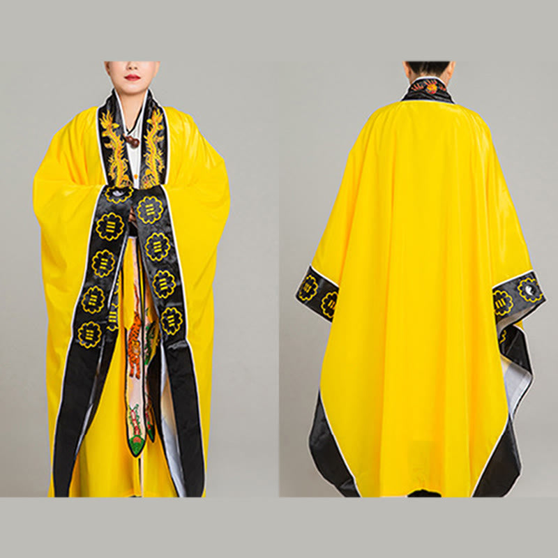 Buddha Stones武当山刺繍龍虎長袖ユニセックス道教ローブ着物気功儀式用 - image 10