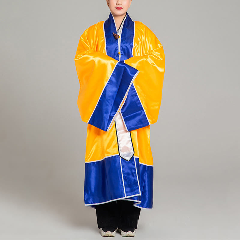 Buddha Stones当鶴刺繍ロングワイドスリーブユニセックス道教ローブガウン着物気功太極拳儀式用 - image 10