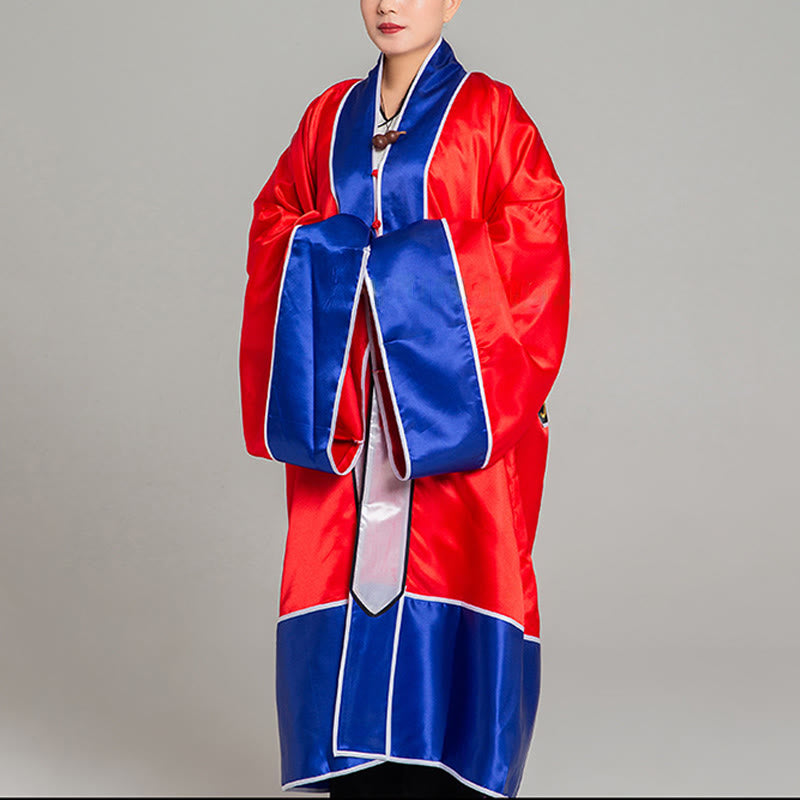 Buddha Stones当鶴刺繍ロングワイドスリーブユニセックス道教ローブガウン着物気功太極拳儀式用 - image 4