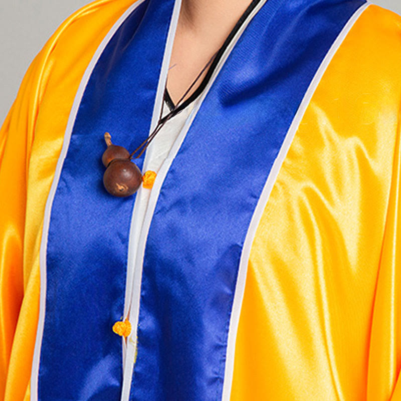 Buddha Stones当鶴刺繍ロングワイドスリーブユニセックス道教ローブガウン着物気功太極拳儀式用 - image 13