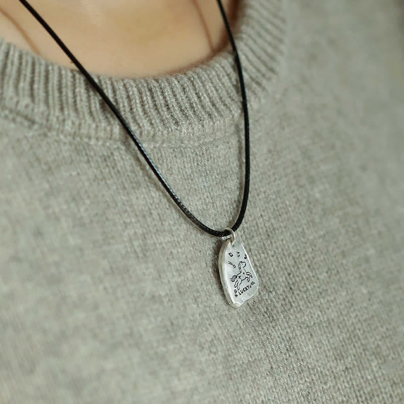 Buddha Stones999スターリングシルバー ラッキーホースチャーム 馬年 925スターリングシルバー チェーン良縁祈願ネックレス ペンダント - image 10