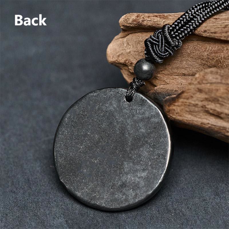 Buddha Stonesのシュンガイト石陰陽八卦守護ネックレスペンダント - image 9
