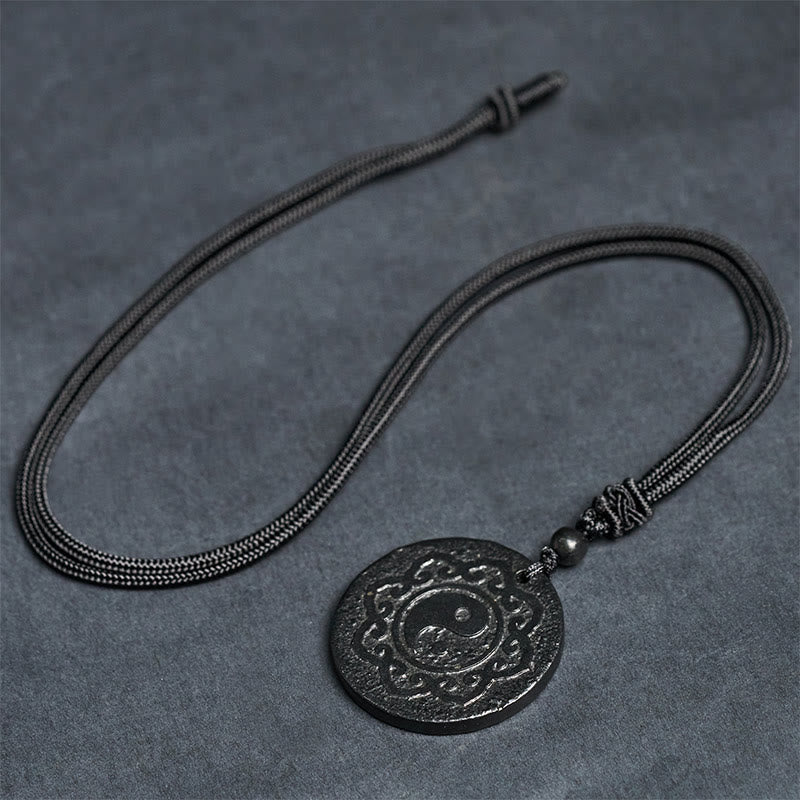 Buddha Stones太極拳陰陽本物のシュンガイト石 内なる強さ ネックレス ペンダント - image 8