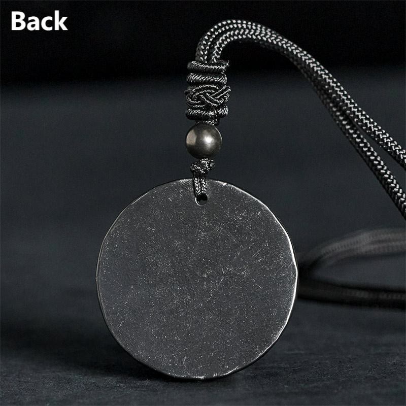 Buddha Stonesフラワーオブライフ彫刻デザイン本物のシュンガイトストーンプロテクションネックレスペンダント - image 15