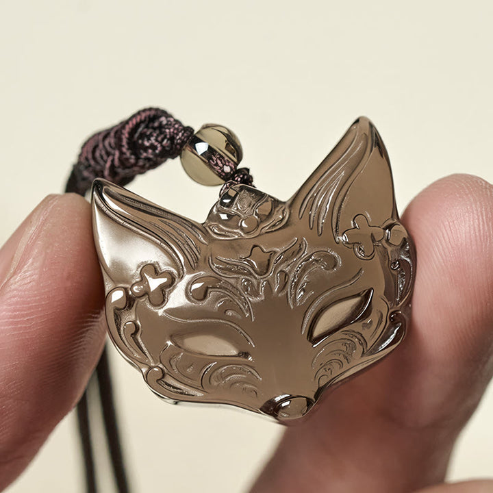 Buddha Stonesレリーフ フォックスデザイン シルバーシーンオブシディアン アイスオブシディアン プロテクションネックレス ペンダント - image 12