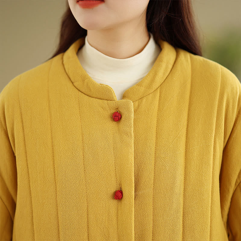 Buddha Stonesフロッグボタン ストライプデザイン 長袖 厚手コットン レディース ジャケット ポケット付き - image 13