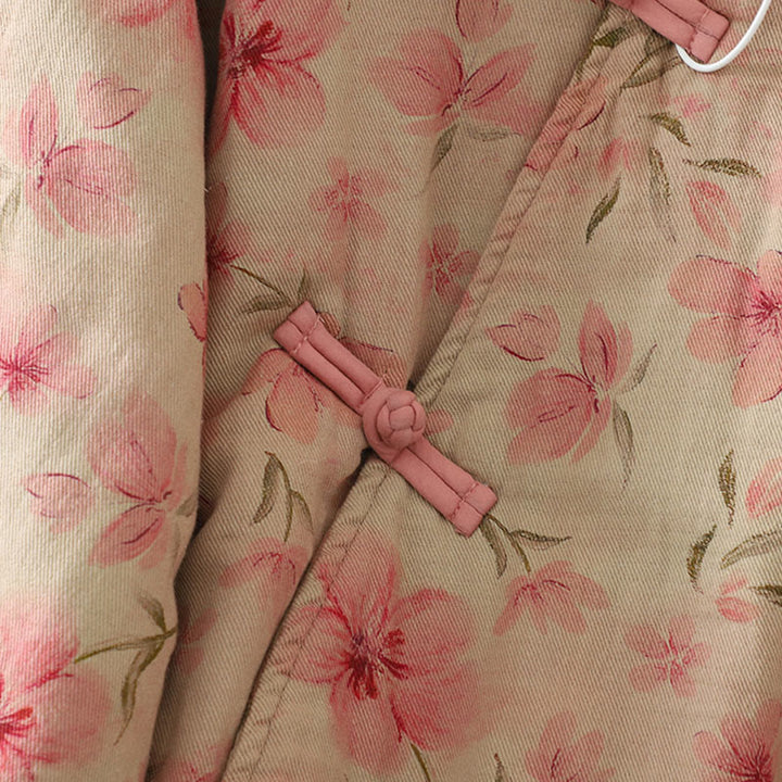 Buddha Stonesフロッグボタン 花柄 クルーネック 厚手コットン 長袖 レディースコート  - image 9