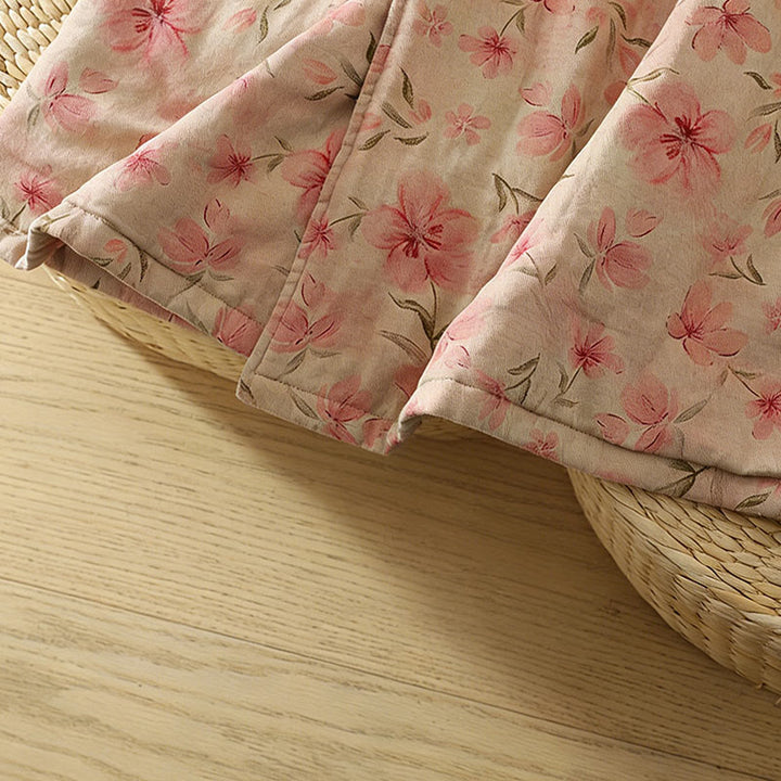 Buddha Stonesフロッグボタン 花柄 クルーネック 厚手コットン 長袖 レディースコート  - image 7