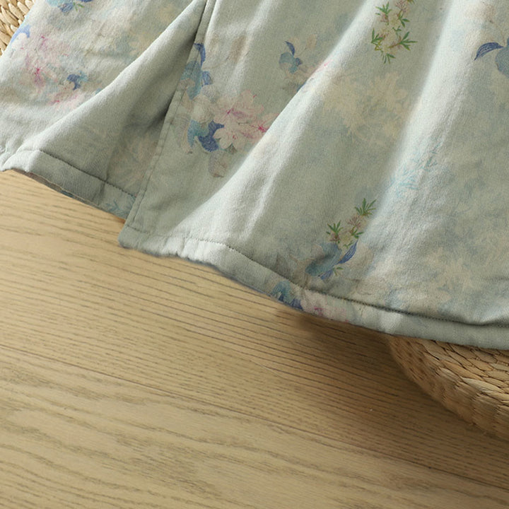 Buddha Stonesフロッグボタン 花柄 クルーネック 厚手コットン 長袖 レディースコート  - image 17