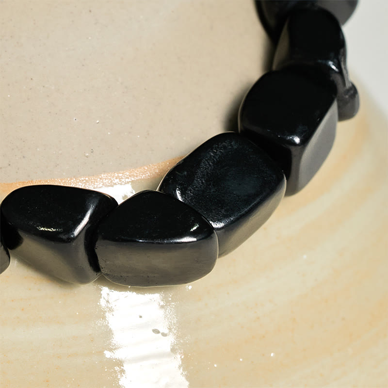 Buddha Stones 8mm 天然シュンガイト 天然石 守護石 ビーズブレスレット - image 4