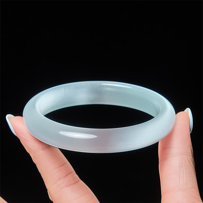 Buddha Stonesホワイトキャッツアイ 豊穣のスピリチュアルカフバングルブレスレット - image 3