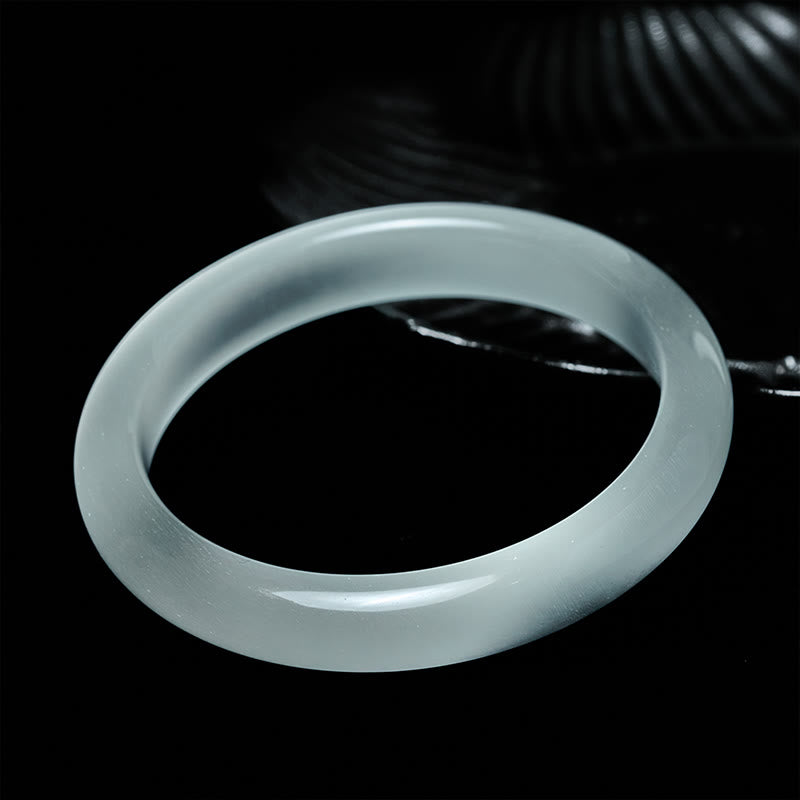 Buddha Stonesホワイトキャッツアイ 豊穣のスピリチュアルカフバングルブレスレット - image 1