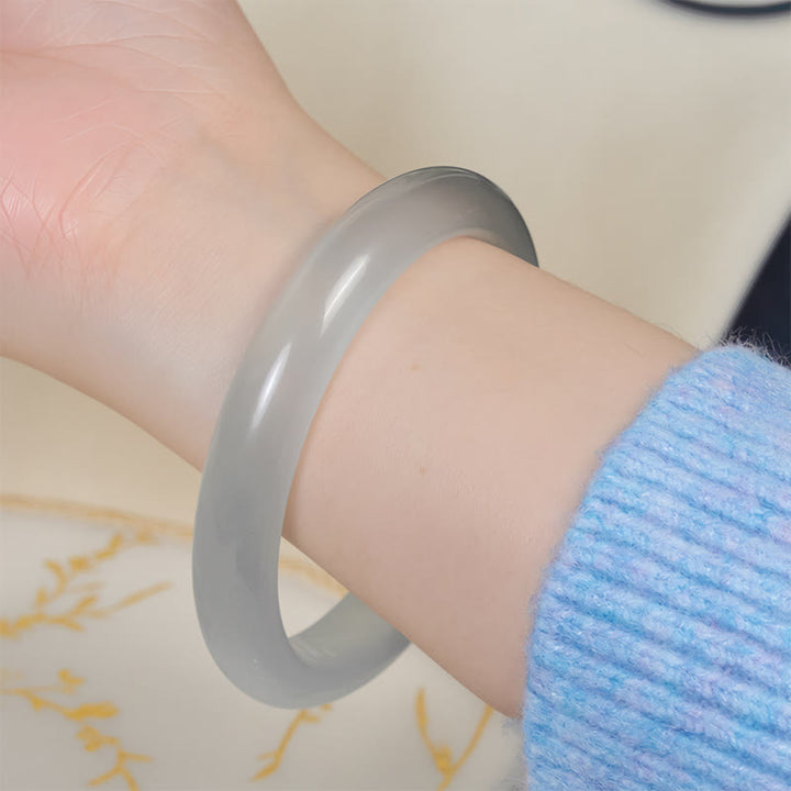 Buddha Stonesホワイトキャッツアイ 豊穣のスピリチュアルカフバングルブレスレット - image 4