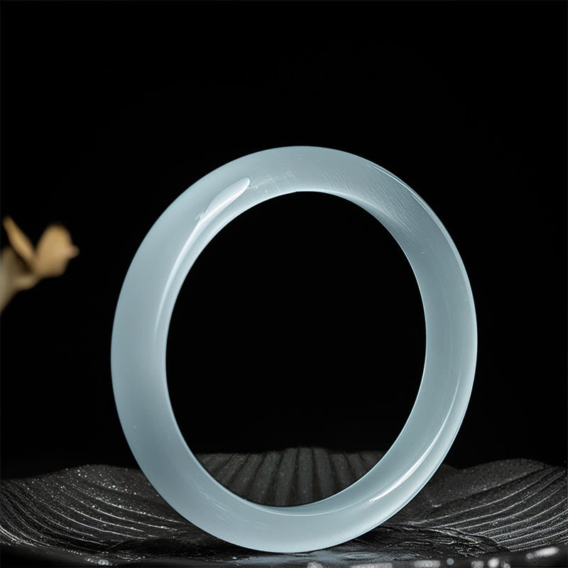 Buddha Stonesホワイトキャッツアイ 豊穣のスピリチュアルカフバングルブレスレット - image 2