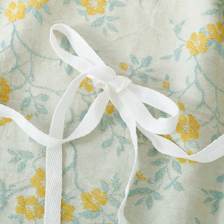 Buddha Stones 2ピース カラフルフローラルリーフ 長袖 Vネック シャツパンツ コットンパジャマセット ポケット付き - image 8