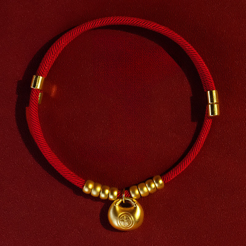 Buddha Stones赤紐ビーズ 保護 調節可能 猫 小型犬 ペット用首輪 - image 1