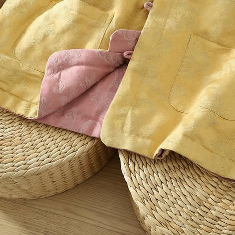 Buddha Stonesの花柄カエルボタンレディースコットンノースリーブベストウエストコート - image 21