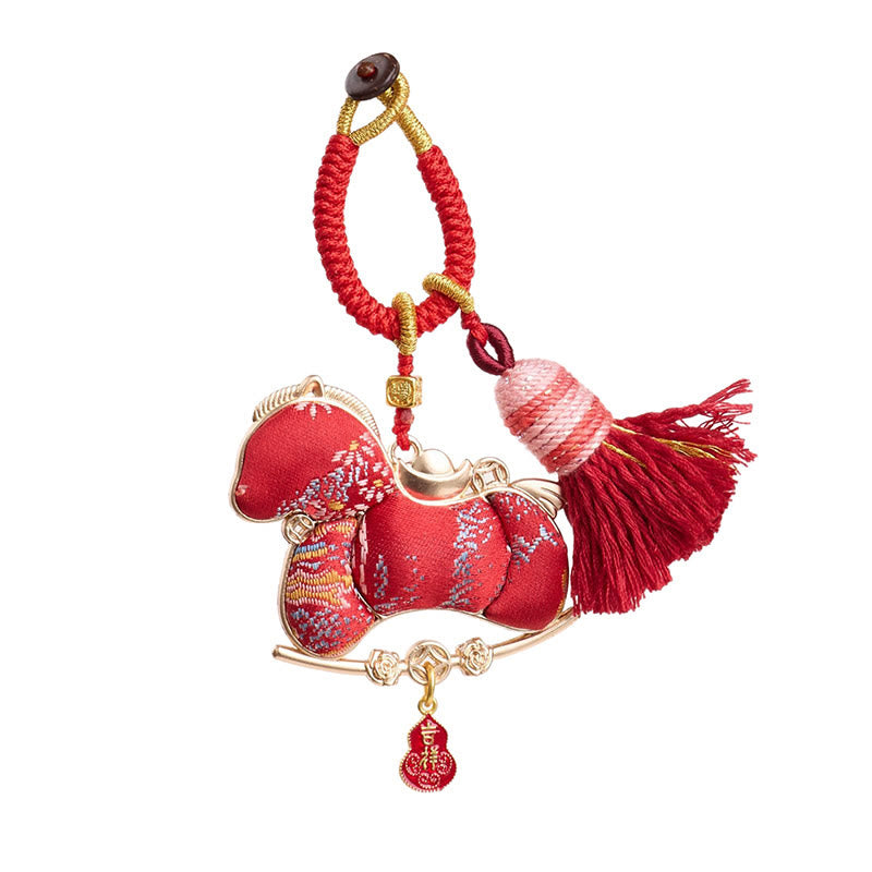 Buddha Stones多色 午年 ひょうたんインゴットデザイン 自由と豊かさのキーホルダー - image 3