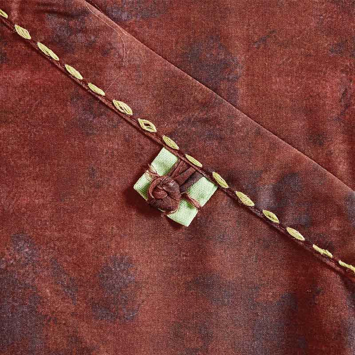 Buddha Stones春 Vネック プリント 花柄 レディース 長袖シャツ - image 16