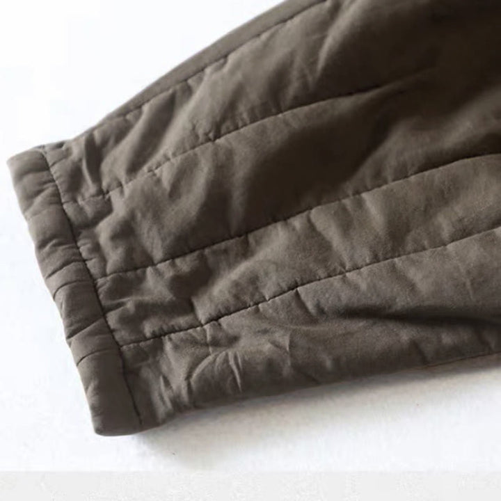 Buddha Stones無地カラーブロッキング コットンポリエステル 厚手レディースパンツ ポケット付き - image 7