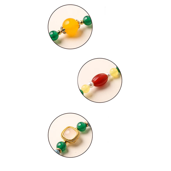 Buddha Stones平和のお守りチャームグリーンアゲート パワーサポート チベットマーラー数珠 - image 13