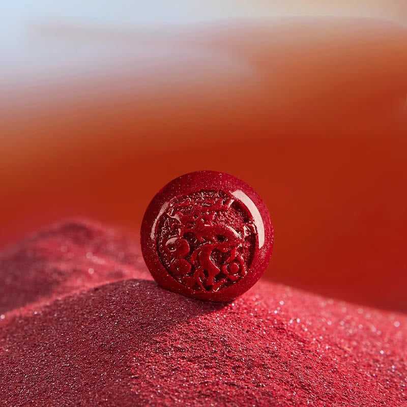 Buddha Stones十二支 午年 彫刻 辰砂 平和の良縁祈願ブレスレット - image 21