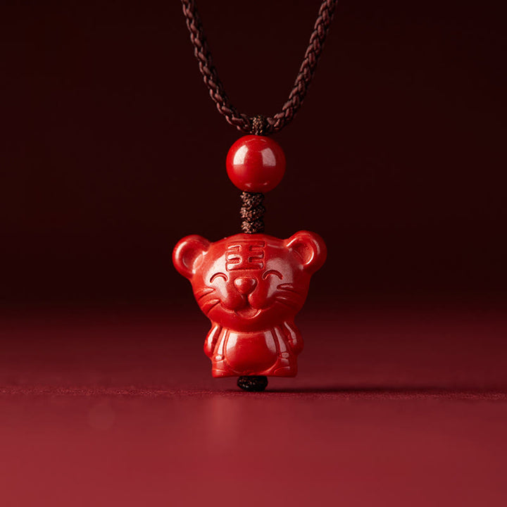 Buddha Stones午年 十二支 彫刻デザイン 辰砂良縁祈願ロープネックレス ペンダント - image 11